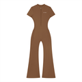 Women’s Tight Flared Leg Quarter-Zip Jumpsuit